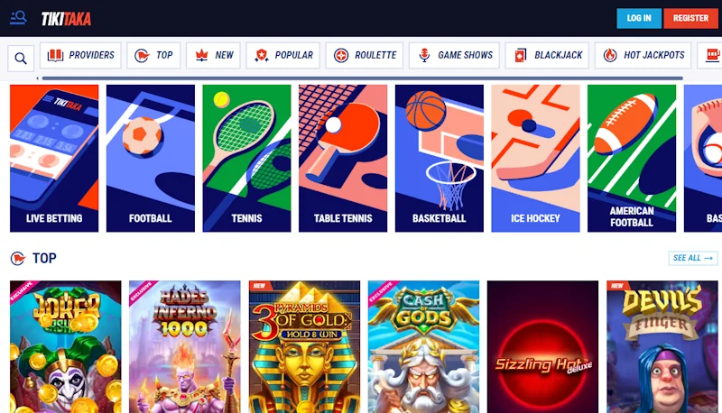 Jeux de casino Tikitaka